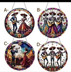Day Of The Dead Acrylic 2D Suncatcher Choose 1